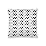 Keffiyeh Decor Pillow - White-Pillow-Description This double-sided pillow incorporating the beauty of the keffiyeh (also spelled kufiya) pattern is just what you need to bring a whole room to life. What's more, the super-soft, machine-washable case with the shape-retaining insert is a pleasure to have long afternoon naps on. Details • 100% polyester case and insert• Hidden zipper• Machine-washable case• Shape-retaining polyester insert included (handwash only)-Pali-Mart