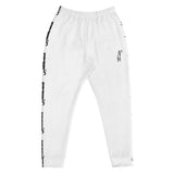 Simply Falastine Joggers - White-Joggers-Description Pronounced "Falastine" the text running down the sides translate to "Palestine" in English. What more needs to be said. Draw all the attention to the word Palestine alone and keep the name alive and represented. Wherever you decide to wear these, you'll be representing Pali in style. Get yours now! Quality These will be among the softest, most comfortable garment to go over your legs. Workouts will be much more comfortable and are durable enou
