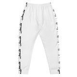 Simply Falastine Joggers - White-Joggers-Description Pronounced "Falastine" the text running down the sides translate to "Palestine" in English. What more needs to be said. Draw all the attention to the word Palestine alone and keep the name alive and represented. Wherever you decide to wear these, you'll be representing Pali in style. Get yours now! Quality These will be among the softest, most comfortable garment to go over your legs. Workouts will be much more comfortable and are durable enou