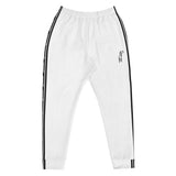 Pali Band Joggers - White-Joggers-Description Pronounced "Falastine" the bands running down the sides translate to "Palestine" in English. Keep it simple and fresh with this classic design. Wherever you decide to wear these, you'll be representing Pali in style. Get yours now! Quality These will be among the softest, most comfortable garment to go over your legs. Workouts will be much more comfortable and are durable enough to handle whatever your routine is. They're versatile and stylish with t