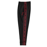 Falastine Leg Wrap Joggers - Red-Joggers-Description Pronounced "Falastine" these joggers translate to "Palestine" in English. The bands running down the sides also pays homage to Palestine. This our favorite design and you won't find joggers like these anywhere else. Wherever you decide to wear these, you'll be representing Pali in style. Get yours now! Quality These will be among the softest, most comfortable garment to go over your legs. Workouts will be much more comfortable and are durable