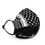 Keffiyeh Checkerboard Premium Face Mask - Black-Face Mask-Description Wear the iconic keffiyeh (also spelled kufiya) pattern everywhere you go with this premium quality face mask. The unique design mimics that of a checkerboard with alternating kufiya and "Falastine" (or Palestine in English) squares. It looks great when paired with our Pali-Mart Tops and Bottoms so be sure to complete your Pali-Mart fit with this today! Details • 100% super-soft polyester microfiber • Non-surgical and non-medic