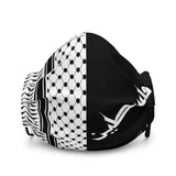 Sunrise Keffiyeh Premium Face Mask-Face Mask-Description Wear the iconic keffiyeh (also spelled kufiya) pattern everywhere you go with this premium quality face mask. We call this one "Sunrise" because the light side is on the right (east) where the sun rises. It looks great when paired with our Pali-Mart Tops and Bottoms so be sure to complete your Pali-Mart fit with this today! Details • 100% super-soft polyester microfiber • Non-surgical and non-medical• Nose wire that helps adjust the mask•