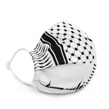 Keffiyeh Checkerboard Premium Face Mask - White-Face Mask-Description Wear the iconic keffiyeh (also spelled kufiya) pattern everywhere you go with this premium quality face mask. The unique design mimics that of a checkerboard with alternating kufiya and "Falastine" (or Palestine in English) squares. It looks great when paired with our Pali-Mart Tops and Bottoms so be sure to complete your Pali-Mart fit with this today! Details • 100% super-soft polyester microfiber • Non-surgical and non-medic