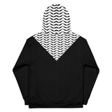 Pali Power Hoodie - Black/White Keffiyeh-Hoodie-Description Across the chest is "Palestine" in Arabic with the iconic keffiyeh (also spelled kufiya) pattern displayed uniquely in the background. The band moving down the arms is also true to the keffiyeh design with the added bonus of "Palestine" being repeated in Arabic. This is the one. You won't find this anywhere else. Get yours now! Quality This hoodie defines comfort with soft outside and an even softer brushed fleece inside. You have to to