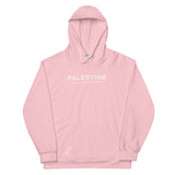 Palestine Pillars Hoodie With Engraved Back - Pink-Hoodie-Description Palestine can be described and held together in 3 words. Culture. Courage. Strength. These are the words Palestinians embody and are what keep the fabric of Palestine alive and lifted up. For those that are behind you, this hoodie also has Palestine engraved on the back in Arabic to let them know who you support! Let people know the power of Palestinians with this hoodie! Quality This hoodie defines comfort with soft outside a