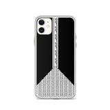 Pali Beam iPhone Case-Phone Case-Description Protect your phone from scratches, dust, oil, and dirt with this unique case. It has a solid back and flexible sides that make it easy to take on and off, with precisely aligned port openings. The beam going down the middle of the phone includes text pronounced "Falastine" which simply translates to "Palestine". Coupled with the keffiyeh (also spelled kufiya) wing pattern this case lets those know what you represent in a one-of-a-kind way. Details • B