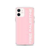 Free Palestine iPhone Case - Pink-Phone Case-Description Protect your phone from scratches, dust, oil, and dirt with this unique case. It has a solid back and flexible sides that make it easy to take on and off, with precisely aligned port openings. Free Palestine. Period. Make your stance known in plain English and minimalistic style with this case. Details • BPA free Hybrid Thermoplastic Polyurethane (TPU) and Polycarbonate (PC) material• Solid polycarbonate back• Flexible, see-through polyure