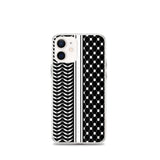 Keffiyeh iPhone Case-Phone Case-Description Express Palestine through the iconic keffiyeh (also spelled kufiya) pattern and protect your phone from scratches, dust, oil, and dirt with this unique case. It has a solid back and flexible sides that make it easy to take on and off, with precisely aligned port openings. Details • BPA free Hybrid Thermoplastic Polyurethane (TPU) and Polycarbonate (PC) material• Solid polycarbonate back• Flexible, see-through polyurethane sides• .5 mm raised bezel• Wir
