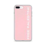 Free Palestine iPhone Case - Pink-Phone Case-Description Protect your phone from scratches, dust, oil, and dirt with this unique case. It has a solid back and flexible sides that make it easy to take on and off, with precisely aligned port openings. Free Palestine. Period. Make your stance known in plain English and minimalistic style with this case. Details • BPA free Hybrid Thermoplastic Polyurethane (TPU) and Polycarbonate (PC) material• Solid polycarbonate back• Flexible, see-through polyure
