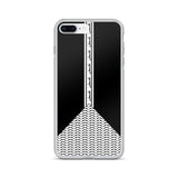 Pali Beam iPhone Case-Phone Case-Description Protect your phone from scratches, dust, oil, and dirt with this unique case. It has a solid back and flexible sides that make it easy to take on and off, with precisely aligned port openings. The beam going down the middle of the phone includes text pronounced "Falastine" which simply translates to "Palestine". Coupled with the keffiyeh (also spelled kufiya) wing pattern this case lets those know what you represent in a one-of-a-kind way. Details • B