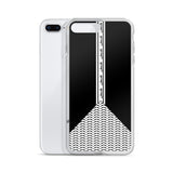 Pali Beam iPhone Case-Phone Case-Description Protect your phone from scratches, dust, oil, and dirt with this unique case. It has a solid back and flexible sides that make it easy to take on and off, with precisely aligned port openings. The beam going down the middle of the phone includes text pronounced "Falastine" which simply translates to "Palestine". Coupled with the keffiyeh (also spelled kufiya) wing pattern this case lets those know what you represent in a one-of-a-kind way. Details • B