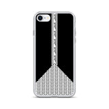 Pali Beam iPhone Case-Phone Case-Description Protect your phone from scratches, dust, oil, and dirt with this unique case. It has a solid back and flexible sides that make it easy to take on and off, with precisely aligned port openings. The beam going down the middle of the phone includes text pronounced "Falastine" which simply translates to "Palestine". Coupled with the keffiyeh (also spelled kufiya) wing pattern this case lets those know what you represent in a one-of-a-kind way. Details • B