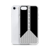 Pali Beam iPhone Case-Phone Case-Description Protect your phone from scratches, dust, oil, and dirt with this unique case. It has a solid back and flexible sides that make it easy to take on and off, with precisely aligned port openings. The beam going down the middle of the phone includes text pronounced "Falastine" which simply translates to "Palestine". Coupled with the keffiyeh (also spelled kufiya) wing pattern this case lets those know what you represent in a one-of-a-kind way. Details • B