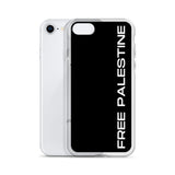 Free Palestine iPhone Case-Phone Case-Description Protect your phone from scratches, dust, oil, and dirt with this unique case. It has a solid back and flexible sides that make it easy to take on and off, with precisely aligned port openings. Free Palestine. Period. Make your stance known in plain English and minimalistic style with this case. Details • BPA free Hybrid Thermoplastic Polyurethane (TPU) and Polycarbonate (PC) material• Solid polycarbonate back• Flexible, see-through polyurethane s