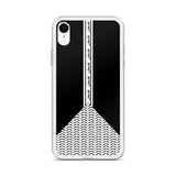 Pali Beam iPhone Case-Phone Case-Description Protect your phone from scratches, dust, oil, and dirt with this unique case. It has a solid back and flexible sides that make it easy to take on and off, with precisely aligned port openings. The beam going down the middle of the phone includes text pronounced "Falastine" which simply translates to "Palestine". Coupled with the keffiyeh (also spelled kufiya) wing pattern this case lets those know what you represent in a one-of-a-kind way. Details • B