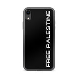 Free Palestine iPhone Case-Phone Case-Description Protect your phone from scratches, dust, oil, and dirt with this unique case. It has a solid back and flexible sides that make it easy to take on and off, with precisely aligned port openings. Free Palestine. Period. Make your stance known in plain English and minimalistic style with this case. Details • BPA free Hybrid Thermoplastic Polyurethane (TPU) and Polycarbonate (PC) material• Solid polycarbonate back• Flexible, see-through polyurethane s