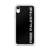 Free Palestine iPhone Case-Phone Case-Description Protect your phone from scratches, dust, oil, and dirt with this unique case. It has a solid back and flexible sides that make it easy to take on and off, with precisely aligned port openings. Free Palestine. Period. Make your stance known in plain English and minimalistic style with this case. Details • BPA free Hybrid Thermoplastic Polyurethane (TPU) and Polycarbonate (PC) material• Solid polycarbonate back• Flexible, see-through polyurethane s