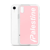 Pali Subreme iPhone Case - Pink-Phone Case-Description Palestine Subreme case to match the rest of your Palestine Subreme gear! Protect your phone from scratches, dust, oil, and dirt. This case has a solid back and flexible sides that make it easy to take on and off, with precisely aligned port openings. Details • BPA free Hybrid Thermoplastic Polyurethane (TPU) and Polycarbonate (PC) material• Solid polycarbonate back• Flexible, see-through polyurethane sides• .5 mm raised bezel• Wireless charg