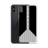 Pali Beam iPhone Case-Phone Case-Description Protect your phone from scratches, dust, oil, and dirt with this unique case. It has a solid back and flexible sides that make it easy to take on and off, with precisely aligned port openings. The beam going down the middle of the phone includes text pronounced "Falastine" which simply translates to "Palestine". Coupled with the keffiyeh (also spelled kufiya) wing pattern this case lets those know what you represent in a one-of-a-kind way. Details • B