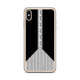 Pali Beam iPhone Case-Phone Case-Description Protect your phone from scratches, dust, oil, and dirt with this unique case. It has a solid back and flexible sides that make it easy to take on and off, with precisely aligned port openings. The beam going down the middle of the phone includes text pronounced "Falastine" which simply translates to "Palestine". Coupled with the keffiyeh (also spelled kufiya) wing pattern this case lets those know what you represent in a one-of-a-kind way. Details • B