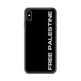 Free Palestine iPhone Case-Phone Case-Description Protect your phone from scratches, dust, oil, and dirt with this unique case. It has a solid back and flexible sides that make it easy to take on and off, with precisely aligned port openings. Free Palestine. Period. Make your stance known in plain English and minimalistic style with this case. Details • BPA free Hybrid Thermoplastic Polyurethane (TPU) and Polycarbonate (PC) material• Solid polycarbonate back• Flexible, see-through polyurethane s