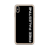 Free Palestine iPhone Case-Phone Case-Description Protect your phone from scratches, dust, oil, and dirt with this unique case. It has a solid back and flexible sides that make it easy to take on and off, with precisely aligned port openings. Free Palestine. Period. Make your stance known in plain English and minimalistic style with this case. Details • BPA free Hybrid Thermoplastic Polyurethane (TPU) and Polycarbonate (PC) material• Solid polycarbonate back• Flexible, see-through polyurethane s