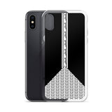 Pali Beam iPhone Case-Phone Case-Description Protect your phone from scratches, dust, oil, and dirt with this unique case. It has a solid back and flexible sides that make it easy to take on and off, with precisely aligned port openings. The beam going down the middle of the phone includes text pronounced "Falastine" which simply translates to "Palestine". Coupled with the keffiyeh (also spelled kufiya) wing pattern this case lets those know what you represent in a one-of-a-kind way. Details • B