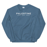 Palestine Pillars Sweatshirt-Sweater-Description Palestine can be described and held together in 3 words. Culture. Courage. Strength. These are the words Palestinians embody and is what keep the fabric of Palestine alive and lifted up. Let people know the power of Palestinians with this tee! Quality This sweater extremely comfortable, sturdy, and warm. It's pre-shrunk and has a classic fit that's made with air-jet spun yarn for a soft feel and reduced pilling. It's bound to keep you warm in the