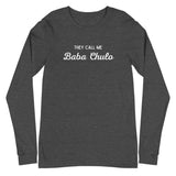 Baba Chulo Long Sleeve Tee-Long Sleeve Tee-Description Are you the attractive, smooth, bad boy type swooning all the ladies? Or do you know someone who is? Latin women might call you Papi Chulo. Arabs who can't pronounce their P's would call you ✨ Baba Chulo ✨. Quality You have to put this shirt on to believe the Premium quality. This shirt feels supremely soft and comfortable. Pair it with your favorite jeans, and layer it with a button-up shirt, a zip-up hoodie, or a jacket for a range of look