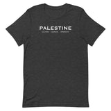Palestine Pillars T-Shirt-T-Shirt-Description Palestine can be described and held together in 3 words. Culture. Courage. Strength. These are the words Palestinians embody and is what keep the fabric of Palestine alive and lifted up. Let people know the power of Palestinians with this tee! Quality You have to put this shirt on to believe the Premium T-Shirt quality. This shirt feels supremely soft and lightweight, with the right amount of stretch. It's comfortable and flattering for both men and