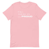 Pali-American And Proud T-Shirt-T-Shirt-Description For the Palestinian-Americans out there, this tee is for you! Quality You have to put this shirt on to believe the Premium T-Shirt quality. This shirt feels supremely soft and lightweight, with the right amount of stretch. It's comfortable and flattering for both men and women! Features • 100% combed and ring-spun cotton (Heather colors contain polyester)• Fabric weight: 4.2 oz (142 g/m2)• Pre-shrunk fabric• Shoulder-to-shoulder taping• Side-se