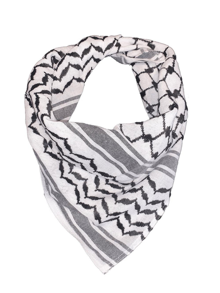 Keffiyeh white and black - Palestinian scarf