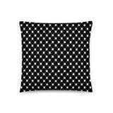 Keffiyeh Decor Pillow - Black-Pillow-Description This double-sided pillow incorporating the beauty of the keffiyeh (also spelled kufiya) pattern is just what you need to bring a whole room to life. What's more, the super-soft, machine-washable case with the shape-retaining insert is a pleasure to have long afternoon naps on. Details • 100% polyester case and insert • Hidden zipper • Machine-washable case • Shape-retaining polyester insert included (handwash only)-Pali-Mart