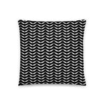 Keffiyeh Decor Pillow - Black-Pillow-Description This double-sided pillow incorporating the beauty of the keffiyeh (also spelled kufiya) pattern is just what you need to bring a whole room to life. What's more, the super-soft, machine-washable case with the shape-retaining insert is a pleasure to have long afternoon naps on. Details • 100% polyester case and insert • Hidden zipper • Machine-washable case • Shape-retaining polyester insert included (handwash only)-Pali-Mart