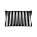 Keffiyeh Decor Pillow - Black-Pillow-Description This double-sided pillow incorporating the beauty of the keffiyeh (also spelled kufiya) pattern is just what you need to bring a whole room to life. What's more, the super-soft, machine-washable case with the shape-retaining insert is a pleasure to have long afternoon naps on. Details • 100% polyester case and insert • Hidden zipper • Machine-washable case • Shape-retaining polyester insert included (handwash only)-Pali-Mart