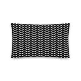 Keffiyeh Decor Pillow - Black-Pillow-Description This double-sided pillow incorporating the beauty of the keffiyeh (also spelled kufiya) pattern is just what you need to bring a whole room to life. What's more, the super-soft, machine-washable case with the shape-retaining insert is a pleasure to have long afternoon naps on. Details • 100% polyester case and insert • Hidden zipper • Machine-washable case • Shape-retaining polyester insert included (handwash only)-Pali-Mart