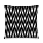 Keffiyeh Decor Pillow - Black-Pillow-Description This double-sided pillow incorporating the beauty of the keffiyeh (also spelled kufiya) pattern is just what you need to bring a whole room to life. What's more, the super-soft, machine-washable case with the shape-retaining insert is a pleasure to have long afternoon naps on. Details • 100% polyester case and insert • Hidden zipper • Machine-washable case • Shape-retaining polyester insert included (handwash only)-Pali-Mart