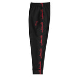 Simply Falastine Joggers - Red-Joggers-Description Pronounced "Falastine" the text running down the sides translate to "Palestine" in English. What more needs to be said. Draw all the attention to the word Palestine alone and keep the name alive and represented. Wherever you decide to wear these, you'll be representing Pali in style. Get yours now! Quality These will be among the softest, most comfortable garment to go over your legs. Workouts will be much more comfortable and are durable enough