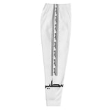 Falastine Leg Wrap Joggers - White-Joggers-Description Pronounced "Falastine" these joggers translate to "Palestine" in English. The bands running down the sides also pays homage to Palestine. This our favorite design and you won't find joggers like these anywhere else. Wherever you decide to wear these, you'll be representing Pali in style. Get yours now! Quality These will be among the softest, most comfortable garment to go over your legs. Workouts will be much more comfortable and are durabl