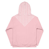 Pali Power Hoodie - Pink-Hoodie-Description Across the chest is "Palestine" in Arabic with the iconic keffiyeh (also spelled kufiya) pattern displayed uniquely in the background. The band moving down the arms is also true to the keffiyeh design with the added bonus of "Palestine" being repeated in Arabic. This is the one. You won't find this anywhere else. Get yours now! Quality This hoodie defines comfort with soft outside and an even softer brushed fleece inside. You have to touch it to believ