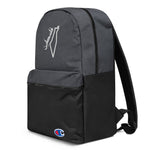 Falastine Champion Backpack-Backpack-Description This small size Champion backpack is the perfect choice for running all sorts of daily errands or doing sports! There’s plenty of space for all your necessities, as well as separate pockets for your phone, passport, water bottle and laptop making it ideal for travel. It’s also water-resistant, so your belongings are sure to stay dry in any weather. Pronounced "Falastine" this backpack simply translates to "Palestine". Coupled with the Palestinian 