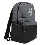 Falastine Champion Backpack-Backpack-Description This small size Champion backpack is the perfect choice for running all sorts of daily errands or doing sports! There’s plenty of space for all your necessities, as well as separate pockets for your phone, passport, water bottle and laptop making it ideal for travel. It’s also water-resistant, so your belongings are sure to stay dry in any weather. Pronounced "Falastine" this backpack simply translates to "Palestine". Coupled with the Palestinian 