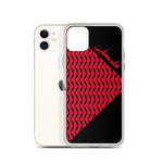 Falastine Wings iPhone Case - Red-Phone Case-Description Protect your phone from scratches, dust, oil, and dirt with this unique case. It has a solid back and flexible sides that make it easy to take on and off, with precisely aligned port openings. Pronounced "Falastine" this case simply translates to "Palestine". Coupled with the keffiyeh (also spelled kufiya) wing pattern this case lets those know what you represent. Details • BPA free Hybrid Thermoplastic Polyurethane (TPU) and Polycarbonate