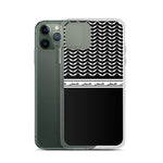 Pali Half Wing Kufiya iPhone Case-Phone Case-Description What's not to like about the keffiyeh (also spelled kufiya) pattern? The iconic keffiyeh wing pattern is beautifully displayed in this case with the band moving across repeating "Palestine" in Arabic as an added bonus. Rep Pali with this case and match it with our hoodie! Protect your phone from scratches, dust, oil, and dirt. This case has a solid back and flexible sides that make it easy to take on and off, with precisely aligned port op