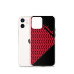 Falastine Wings iPhone Case - Red-Phone Case-Description Protect your phone from scratches, dust, oil, and dirt with this unique case. It has a solid back and flexible sides that make it easy to take on and off, with precisely aligned port openings. Pronounced "Falastine" this case simply translates to "Palestine". Coupled with the keffiyeh (also spelled kufiya) wing pattern this case lets those know what you represent. Details • BPA free Hybrid Thermoplastic Polyurethane (TPU) and Polycarbonate