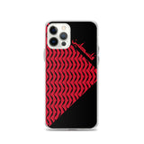 Falastine Wings iPhone Case - Red-Phone Case-Description Protect your phone from scratches, dust, oil, and dirt with this unique case. It has a solid back and flexible sides that make it easy to take on and off, with precisely aligned port openings. Pronounced "Falastine" this case simply translates to "Palestine". Coupled with the keffiyeh (also spelled kufiya) wing pattern this case lets those know what you represent. Details • BPA free Hybrid Thermoplastic Polyurethane (TPU) and Polycarbonate