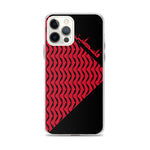 Falastine Wings iPhone Case - Red-Phone Case-Description Protect your phone from scratches, dust, oil, and dirt with this unique case. It has a solid back and flexible sides that make it easy to take on and off, with precisely aligned port openings. Pronounced "Falastine" this case simply translates to "Palestine". Coupled with the keffiyeh (also spelled kufiya) wing pattern this case lets those know what you represent. Details • BPA free Hybrid Thermoplastic Polyurethane (TPU) and Polycarbonate