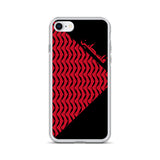 Falastine Wings iPhone Case - Red-Phone Case-Description Protect your phone from scratches, dust, oil, and dirt with this unique case. It has a solid back and flexible sides that make it easy to take on and off, with precisely aligned port openings. Pronounced "Falastine" this case simply translates to "Palestine". Coupled with the keffiyeh (also spelled kufiya) wing pattern this case lets those know what you represent. Details • BPA free Hybrid Thermoplastic Polyurethane (TPU) and Polycarbonate