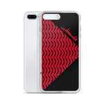 Falastine Wings iPhone Case - Red-Phone Case-Description Protect your phone from scratches, dust, oil, and dirt with this unique case. It has a solid back and flexible sides that make it easy to take on and off, with precisely aligned port openings. Pronounced "Falastine" this case simply translates to "Palestine". Coupled with the keffiyeh (also spelled kufiya) wing pattern this case lets those know what you represent. Details • BPA free Hybrid Thermoplastic Polyurethane (TPU) and Polycarbonate